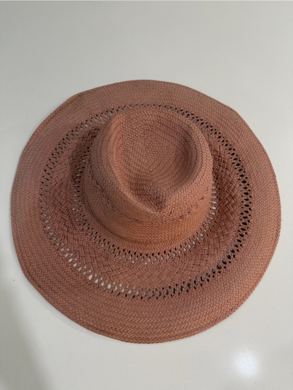 BCBGMaxAzria woven sun hat in terracotta